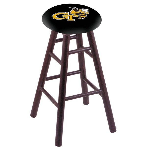 Holland Bar Stool Co Oak Bar Stool, Dark Cherry Finish, Georgia Tech Seat RC30OSDC - main